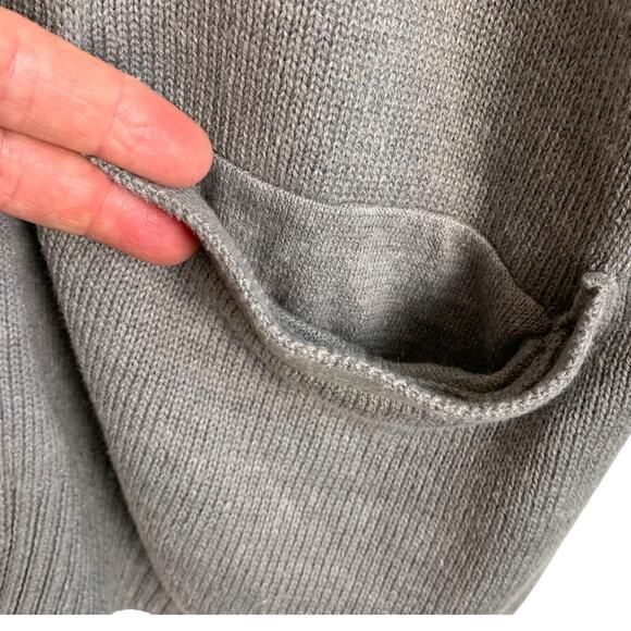 HAGGAR Men's XL Button Up Gray Cardigan Two Pockets Cotton Blend NWT - Picture 4 of 9